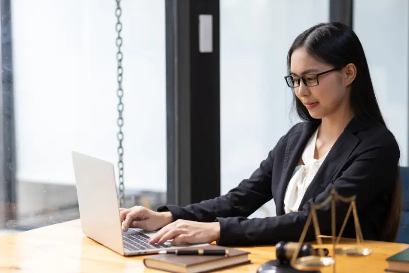 Attorney looking at website analytics to understand why clients can’t find their firm online